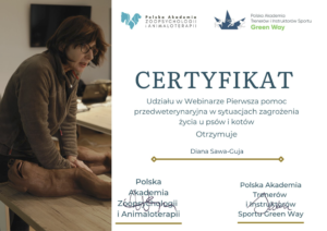 Diana Sawa-Guja pomoc przedweterynaryjna kotyharcuja