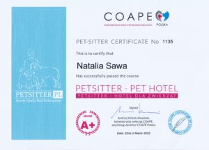 Natalia Sawa petsitter kotyharcuja coape